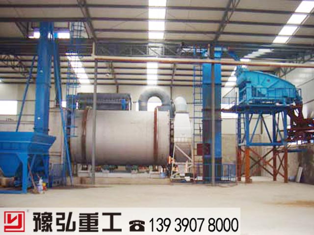 室內(nèi)回轉(zhuǎn)烘干機生產(chǎn)現(xiàn)場圖